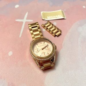 Michael Kors Gold Rhinestone Watch